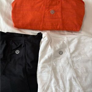 Lululemon Shirts Set - Orange, Black & White